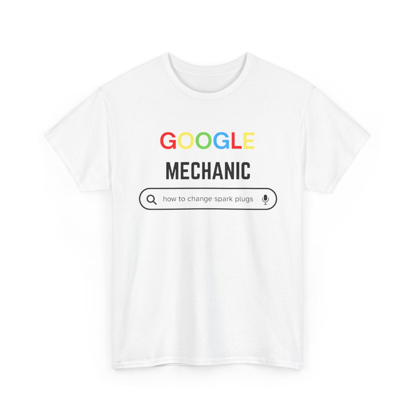 Google Mechanic T-Shirt – Funny Search Bar Tee for Techs & DIY Car Lovers