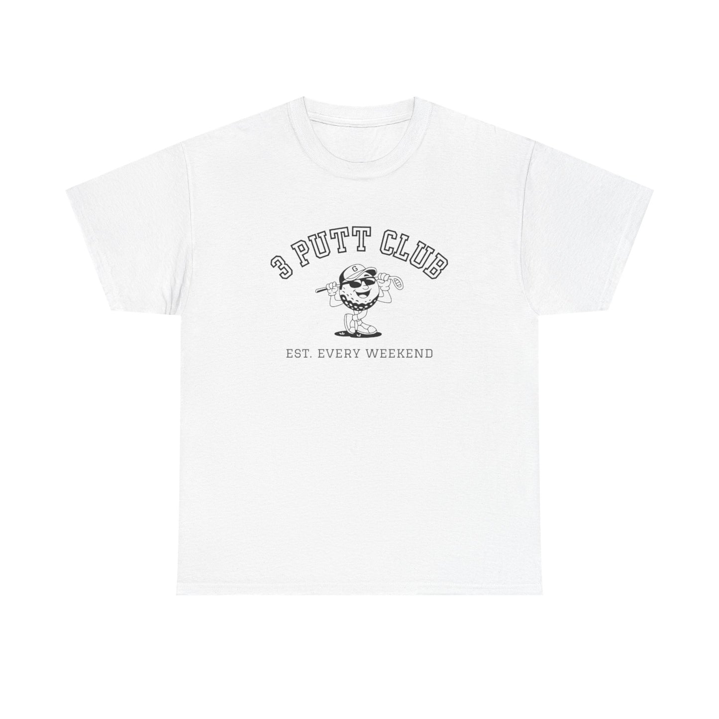 3 Putt Club Golf Tee — '3 Putt Club' Vintage Putting Shirt (Est. Every Weekend)