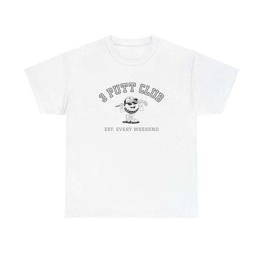 3 Putt Club Golf Tee — '3 Putt Club' Vintage Putting Shirt (Est. Every Weekend)