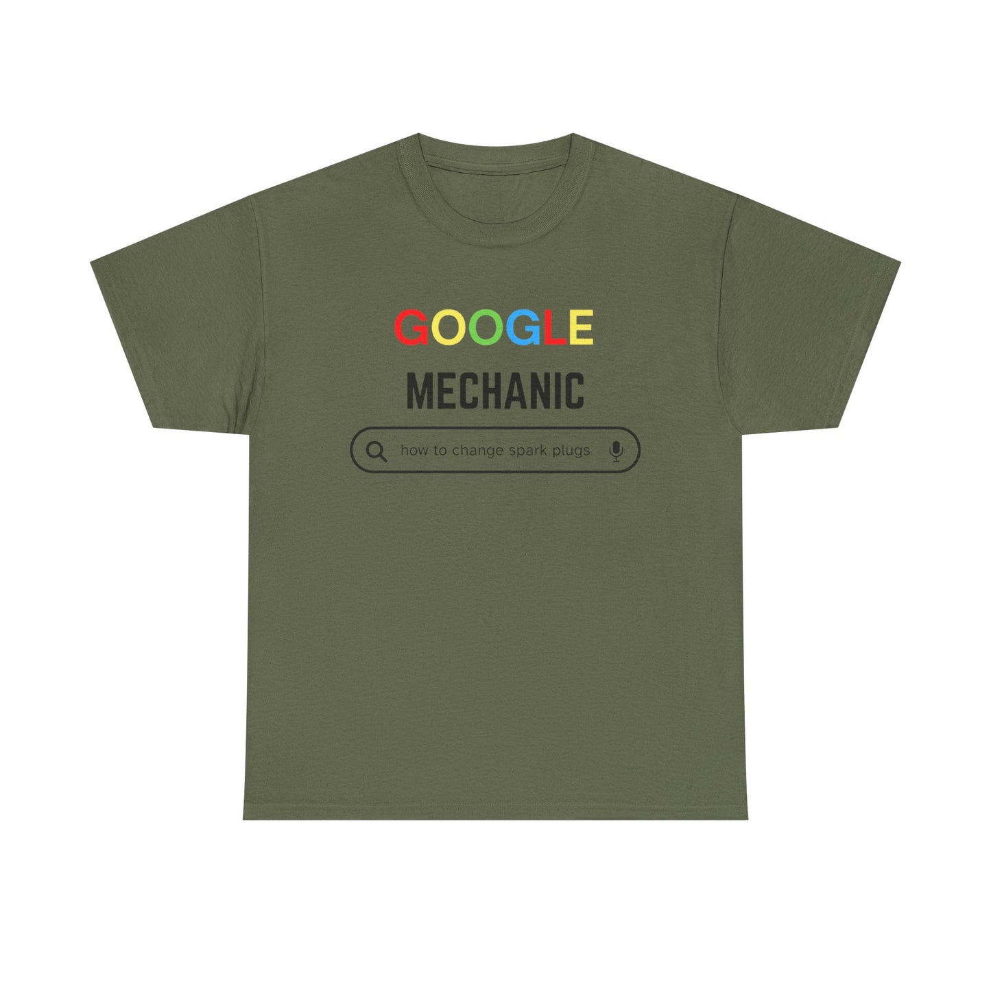 Google Mechanic T-Shirt – Funny Search Bar Tee for Techs & DIY Car Lovers