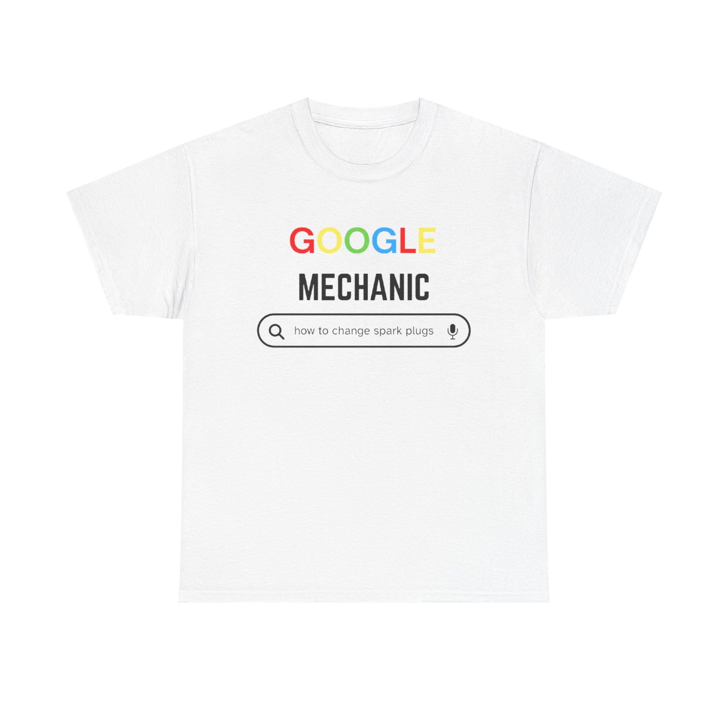 Google Mechanic T-Shirt – Funny Search Bar Tee for Techs & DIY Car Lovers