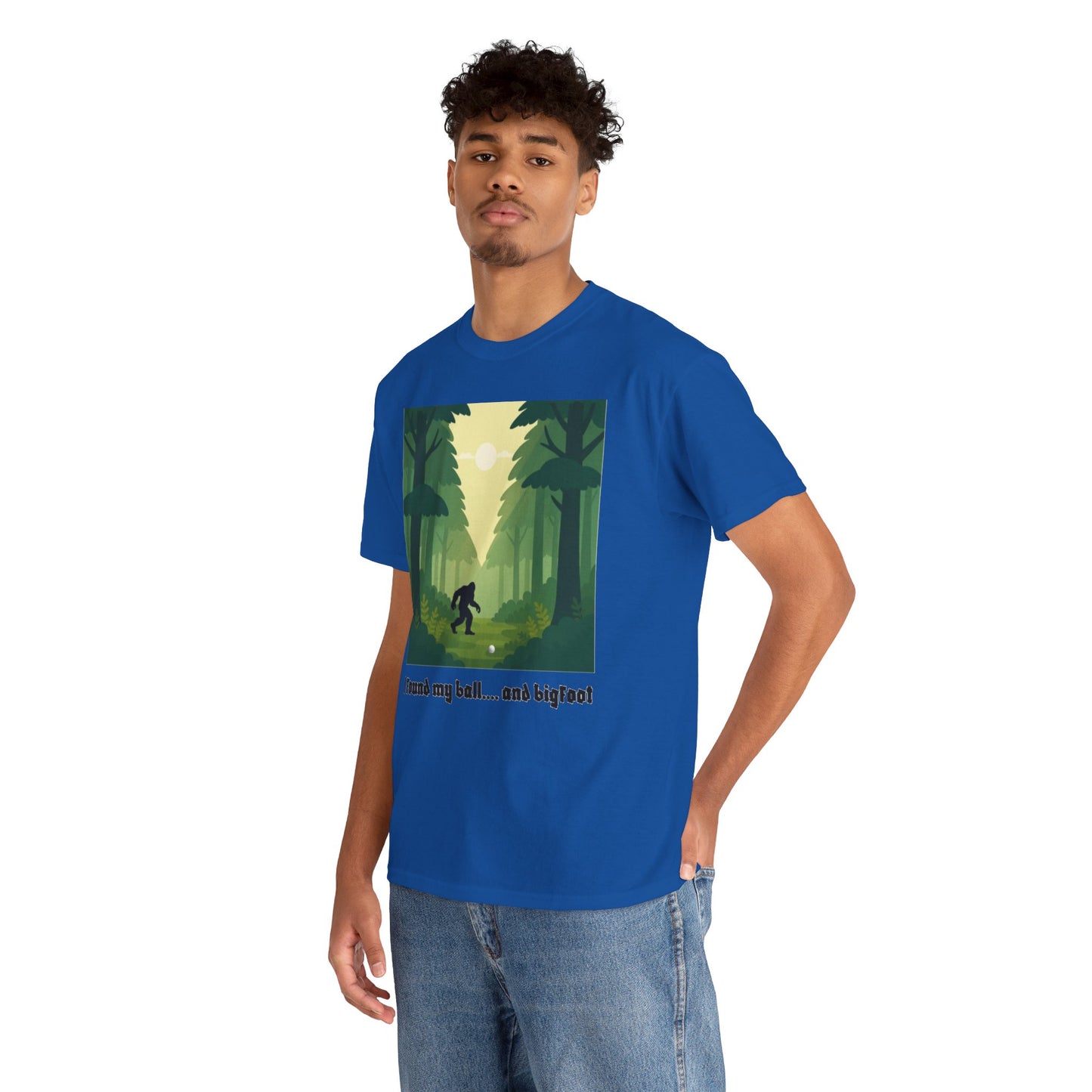 Bigfoot Forest Graphic Tee — "I found my ball... and bigfoot"