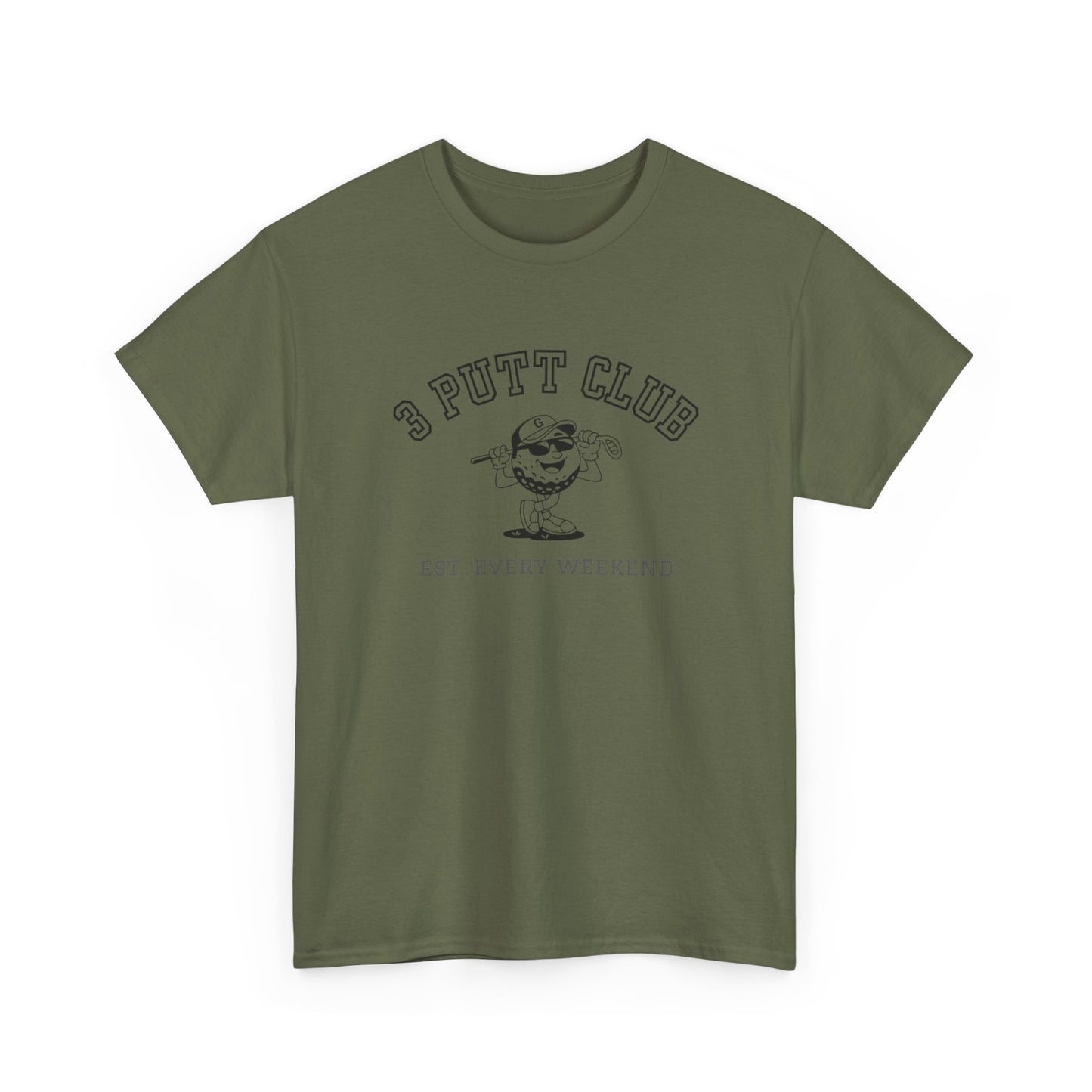 3 Putt Club Golf Tee — '3 Putt Club' Vintage Putting Shirt (Est. Every Weekend)