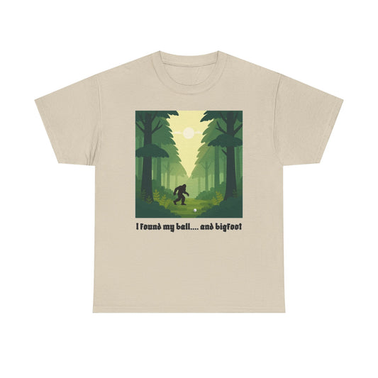Bigfoot Forest Graphic Tee — "I found my ball... and bigfoot"