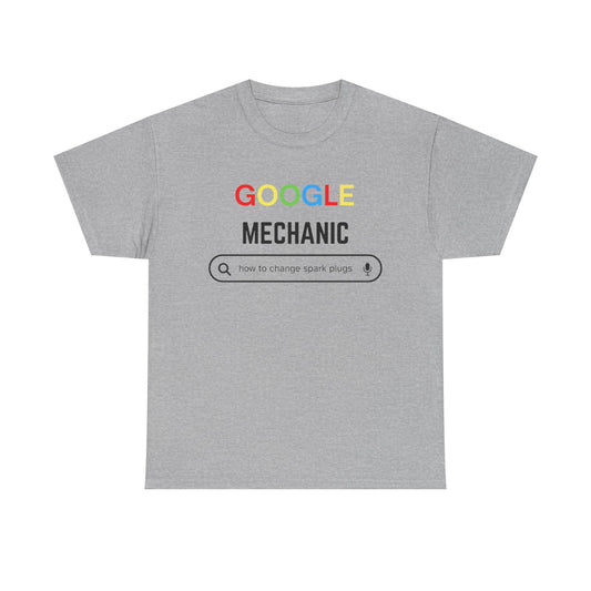 Google Mechanic T-Shirt – Funny Search Bar Tee for Techs & DIY Car Lovers